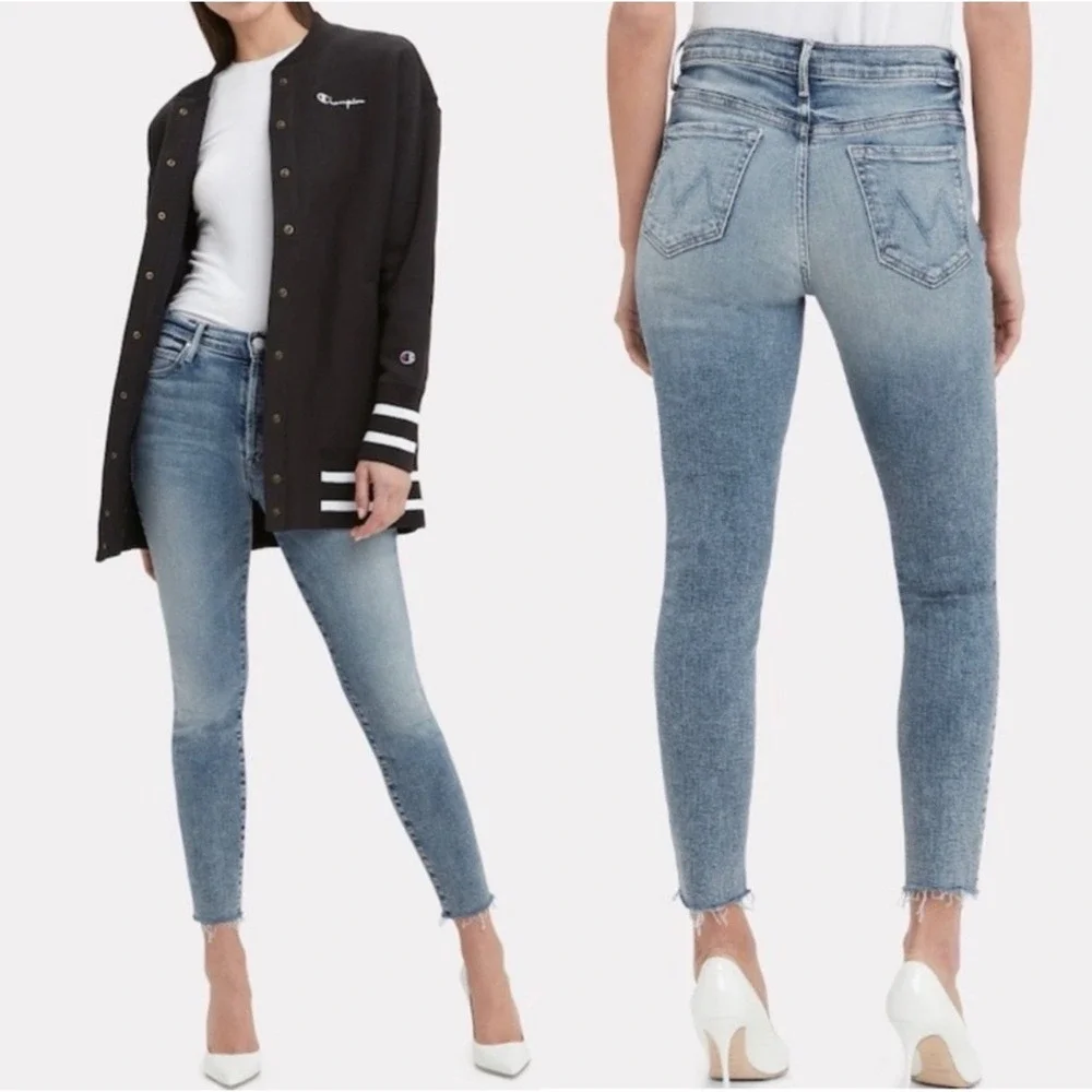 Mother The Stunner Ankle Fray in Whiplash Jeans Size 27 Skinny Jeans
